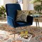 Baxton Studio Sennet Navy Blue Velvet Upholstered Gold Finished Armchair 160-9910 - alternate 8